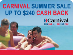 Carnival Sale - Up to $240 Cash Back